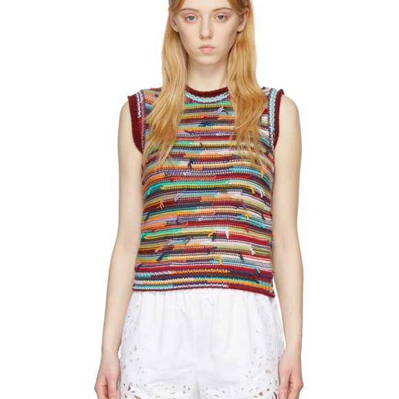 CHLOÉ Multicolor Cashmere Vest - Picture 1 of 4